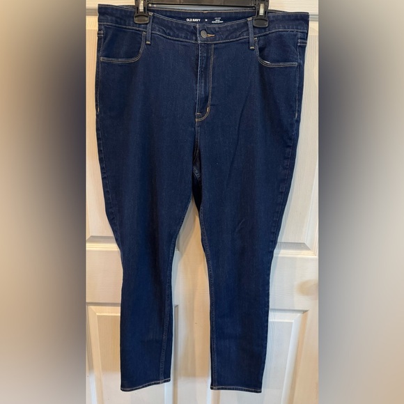 Old Navy High Rise Wow Super Skinny Jeans Size 18 Dark Blue Plus - Picture 1 of 7